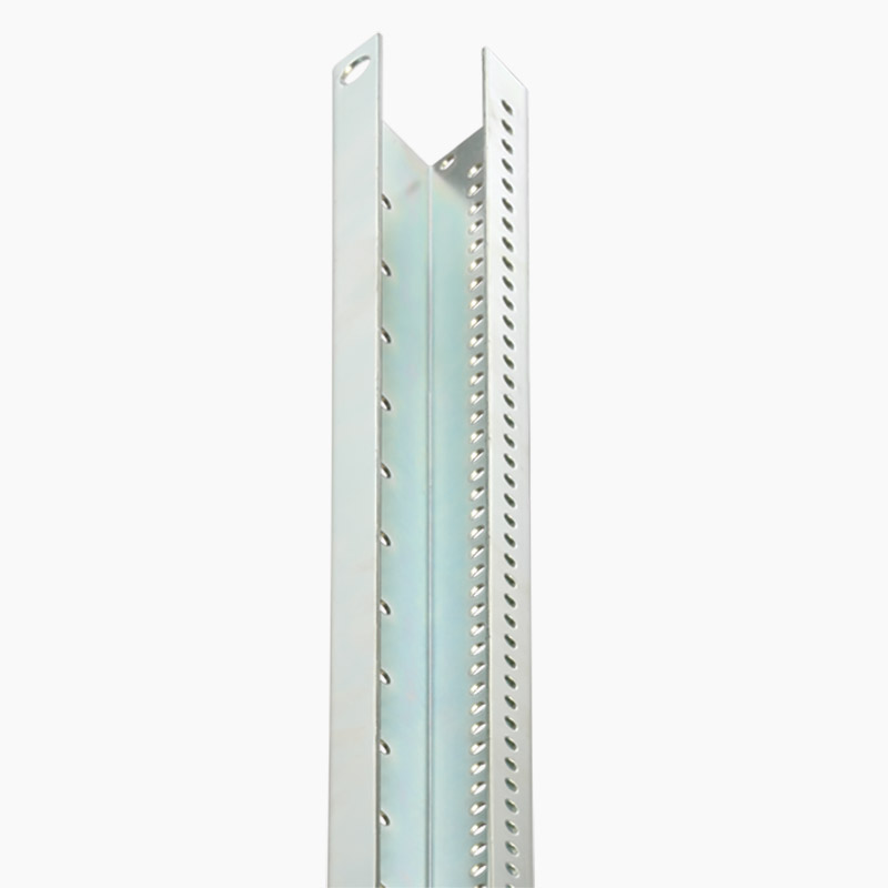 Perfil de montagem vertical em chapa de aço galvanizado de 2mm - PE 20 Perfil de montagem vertical em chapa de aço galvanizado de 2mm - PE 20