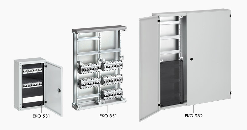 Caixas de chapa de aço - Linha EKO - Profundidade 210 mm Caixas de chapa de aço - Linha EKO - Profundidade 210 mm