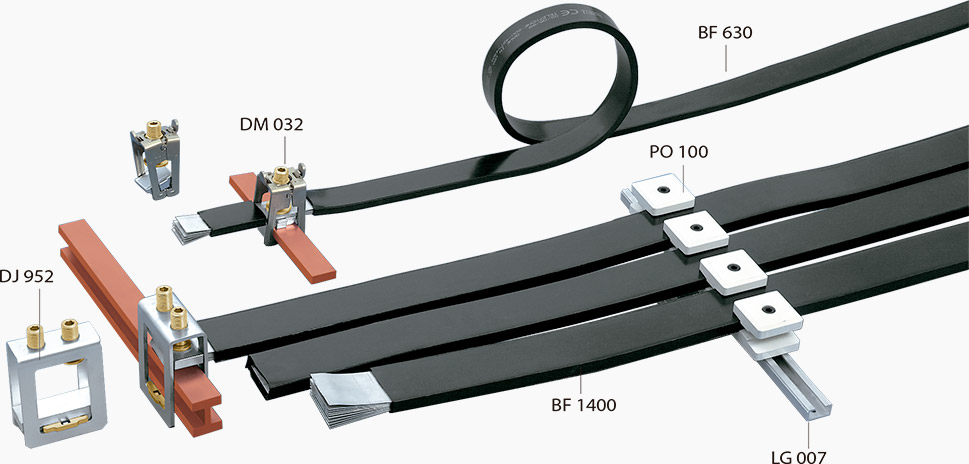 Barras flexíveis de cobre eletrolítico - comprimento de 1,0m (Nu)